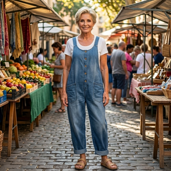Greta Vintage Jeans-Latzhose von Maria Zürich – Ansicht 8