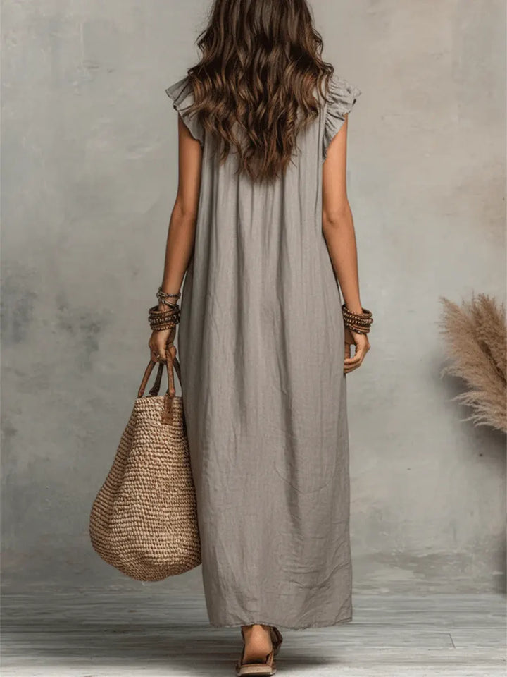 Camélia - Bohemian Bauchversteckende Maxi Kleid