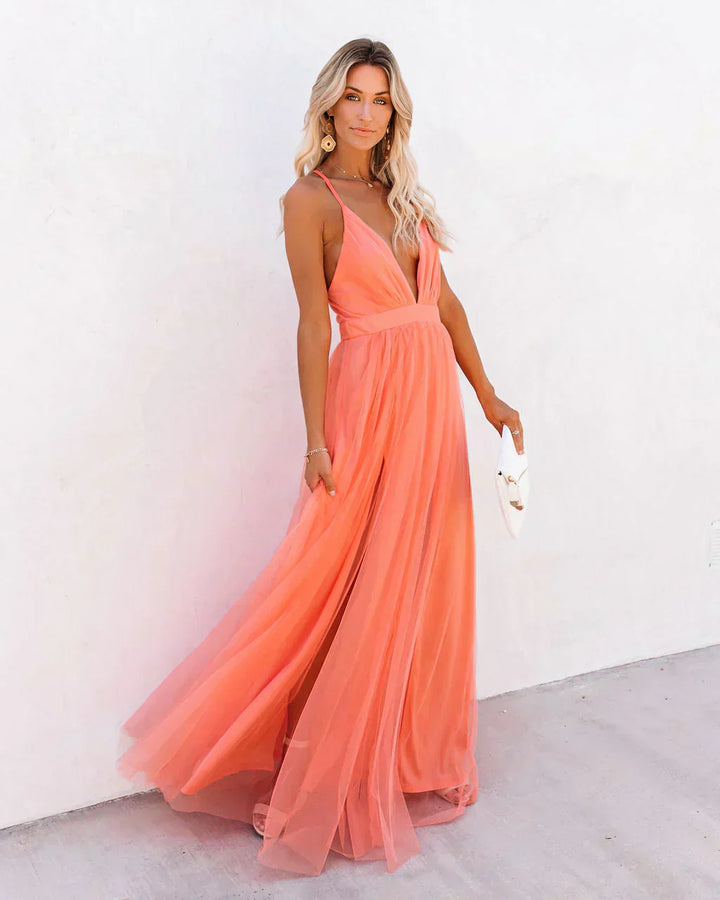 Carla - Damen Trägerkleid mit elegantem Design