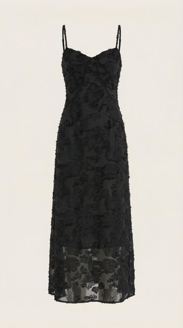 Arabelle Maxikleid mit Jacquard-Stoff