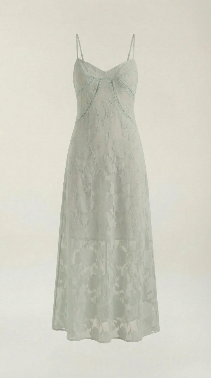 Arabelle Maxikleid mit Jacquard-Stoff