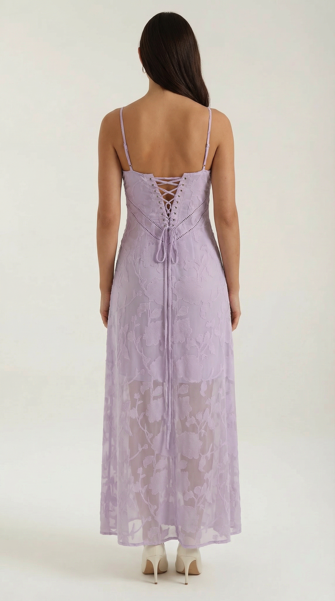 Arabelle Maxikleid mit Jacquard-Stoff