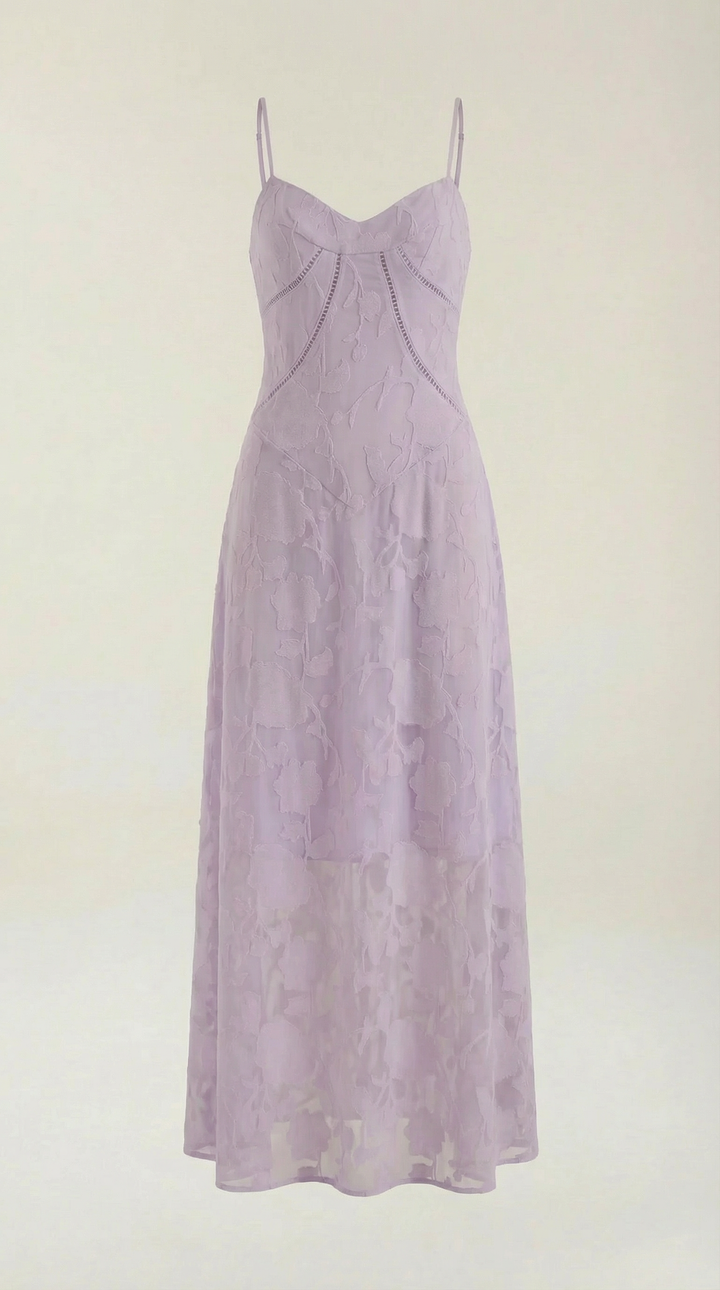 Arabelle Maxikleid mit Jacquard-Stoff