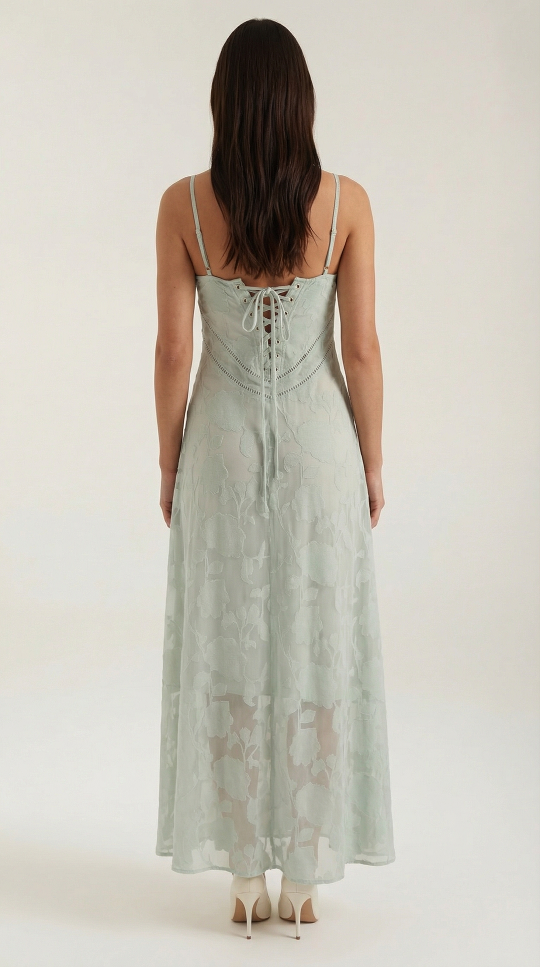 Arabelle Maxikleid mit Jacquard-Stoff
