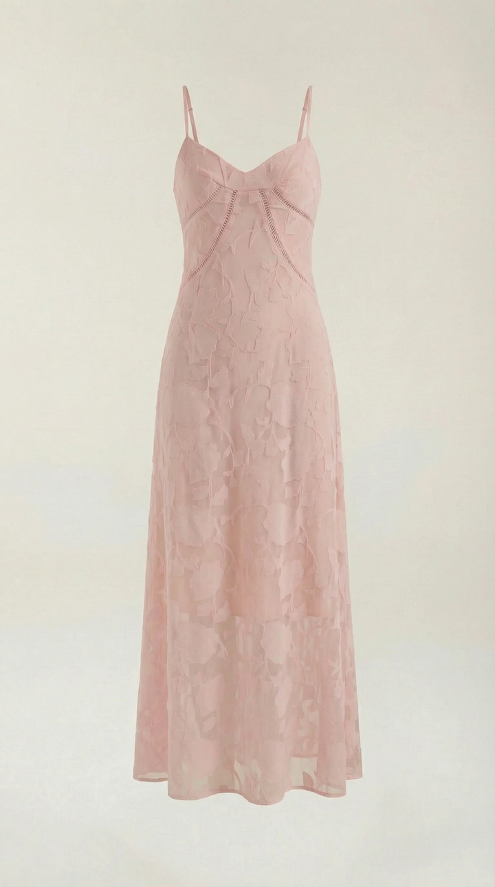 Arabelle Maxikleid mit Jacquard-Stoff