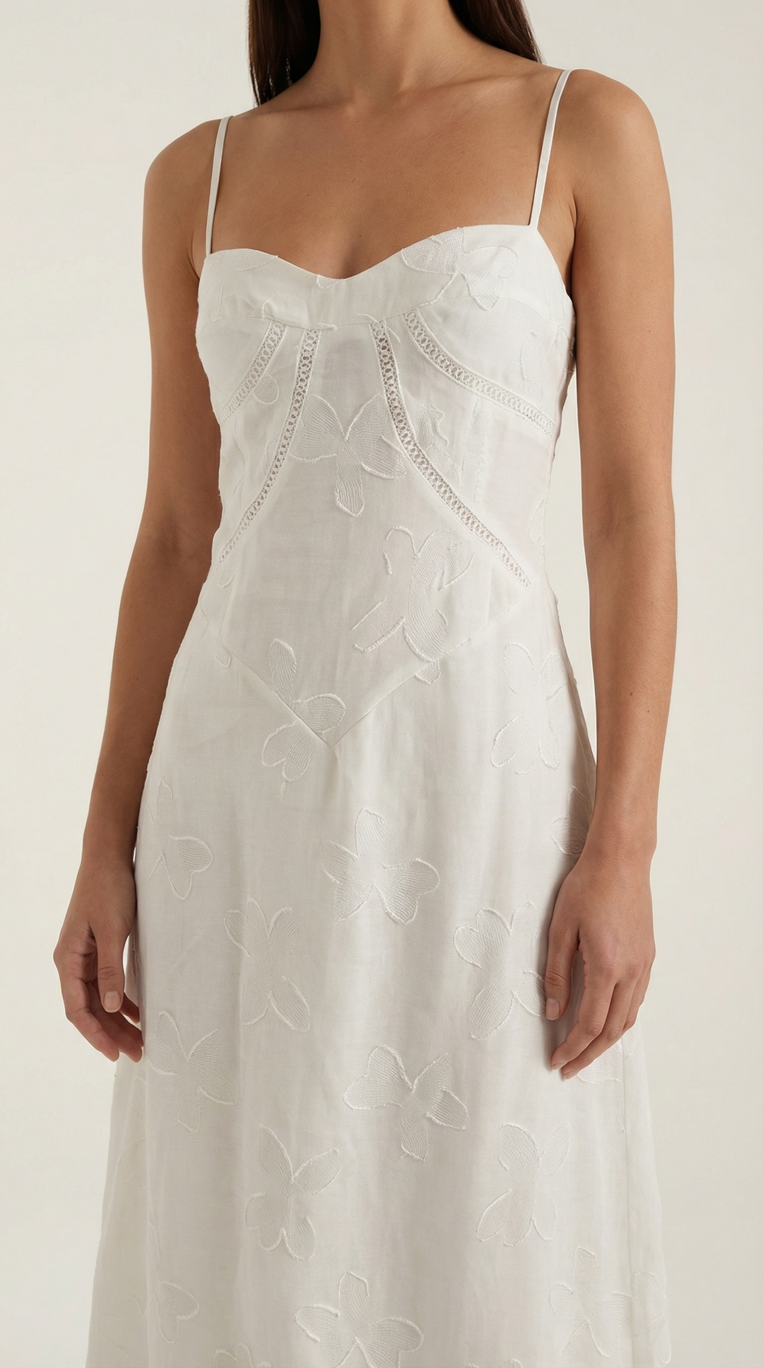 Arabelle Maxikleid mit Jacquard-Stoff