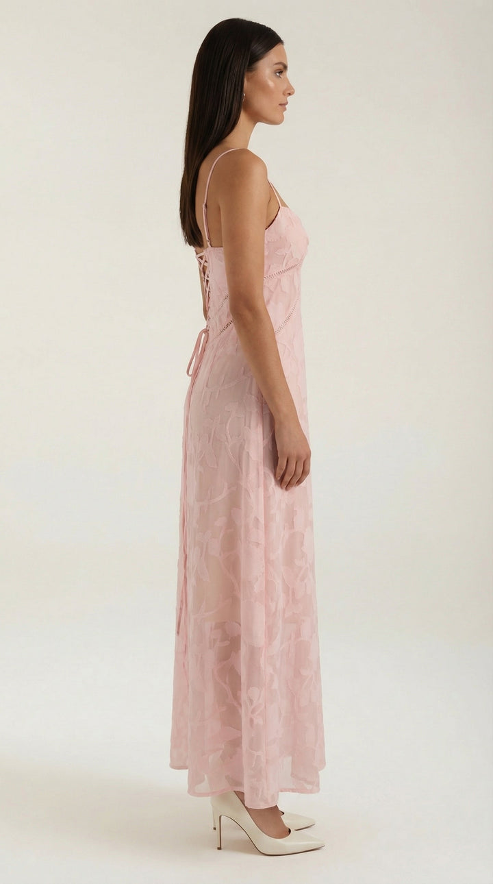 Arabelle Maxikleid mit Jacquard-Stoff