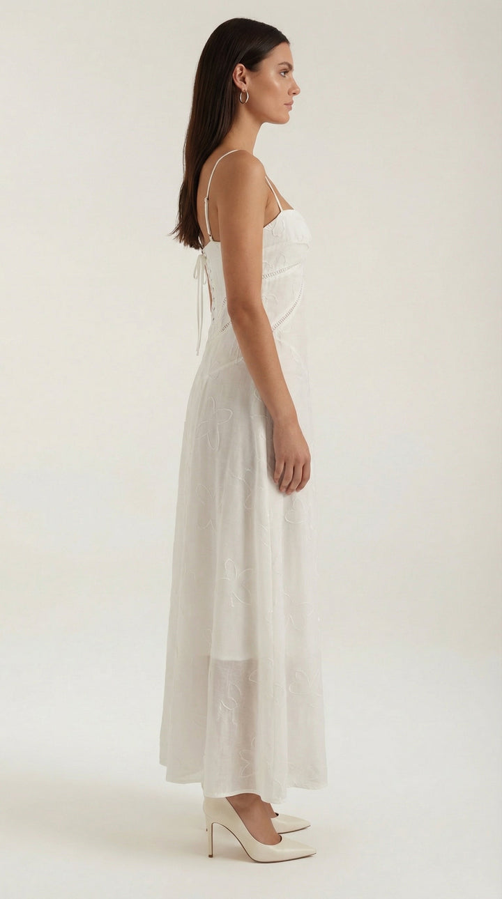Arabelle Maxikleid mit Jacquard-Stoff