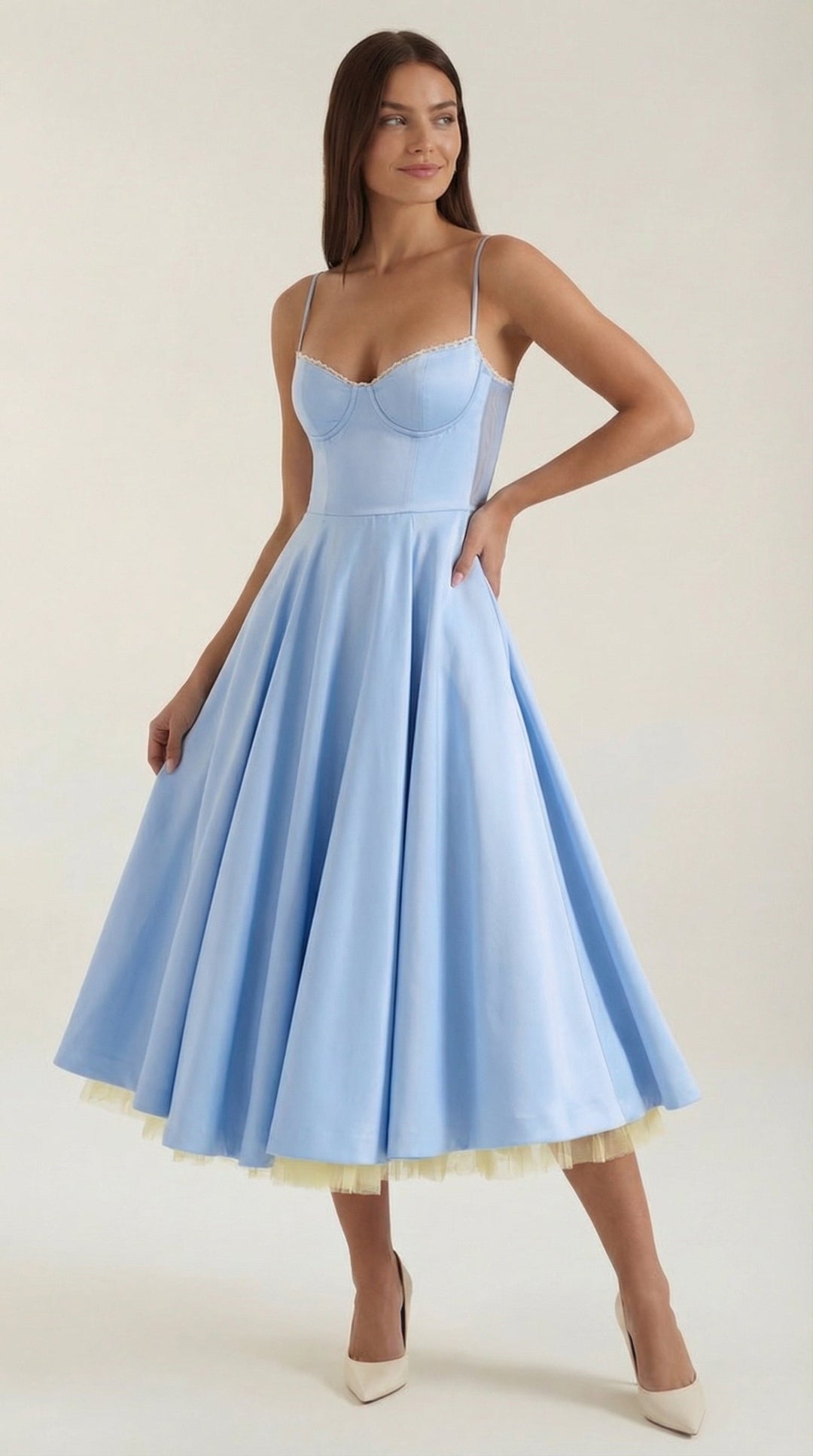 Isolde Tüll-Midikleid