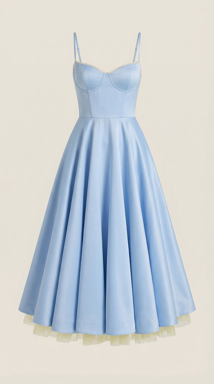 Isolde Tüll-Midikleid