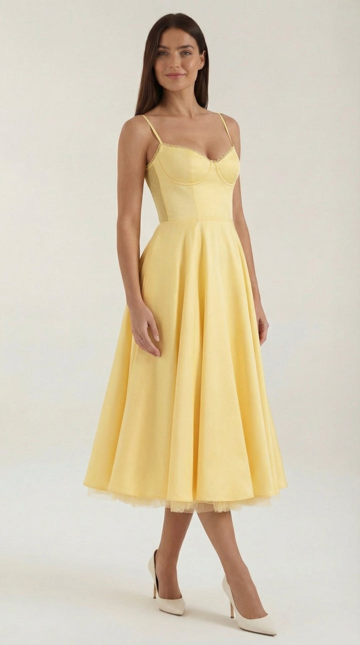 Isolde Tüll-Midikleid