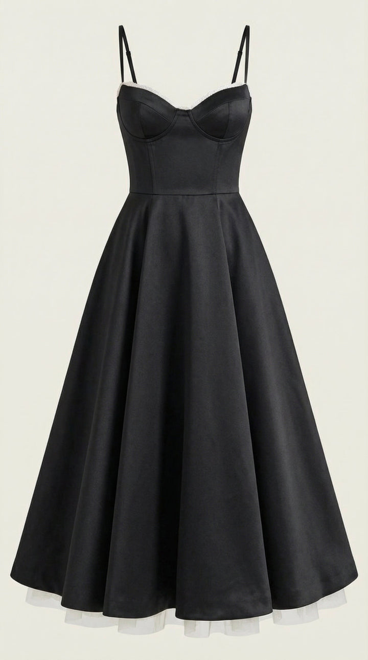 Isolde Tüll-Midikleid