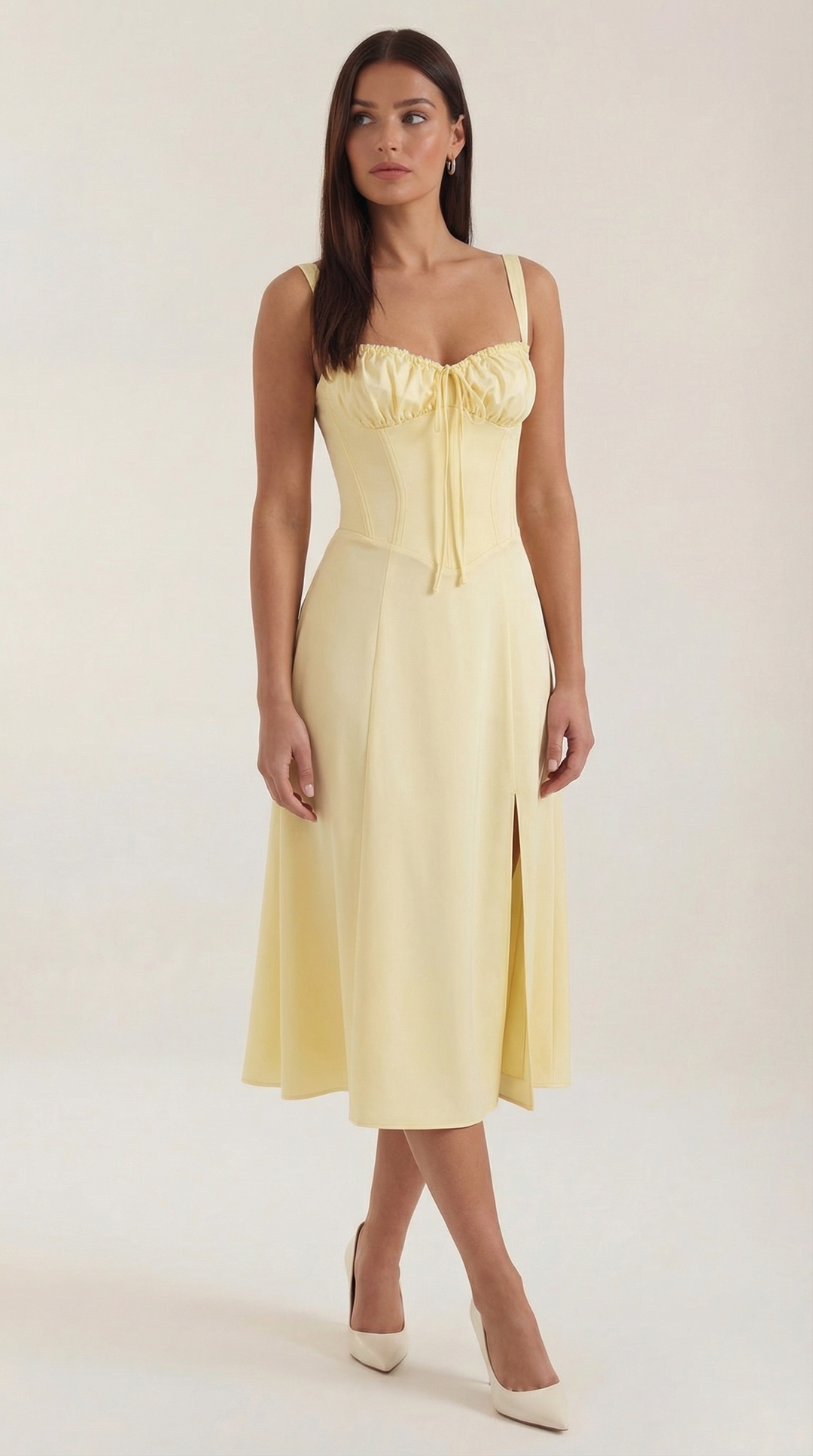 Jade Midikleid mit Schnürung