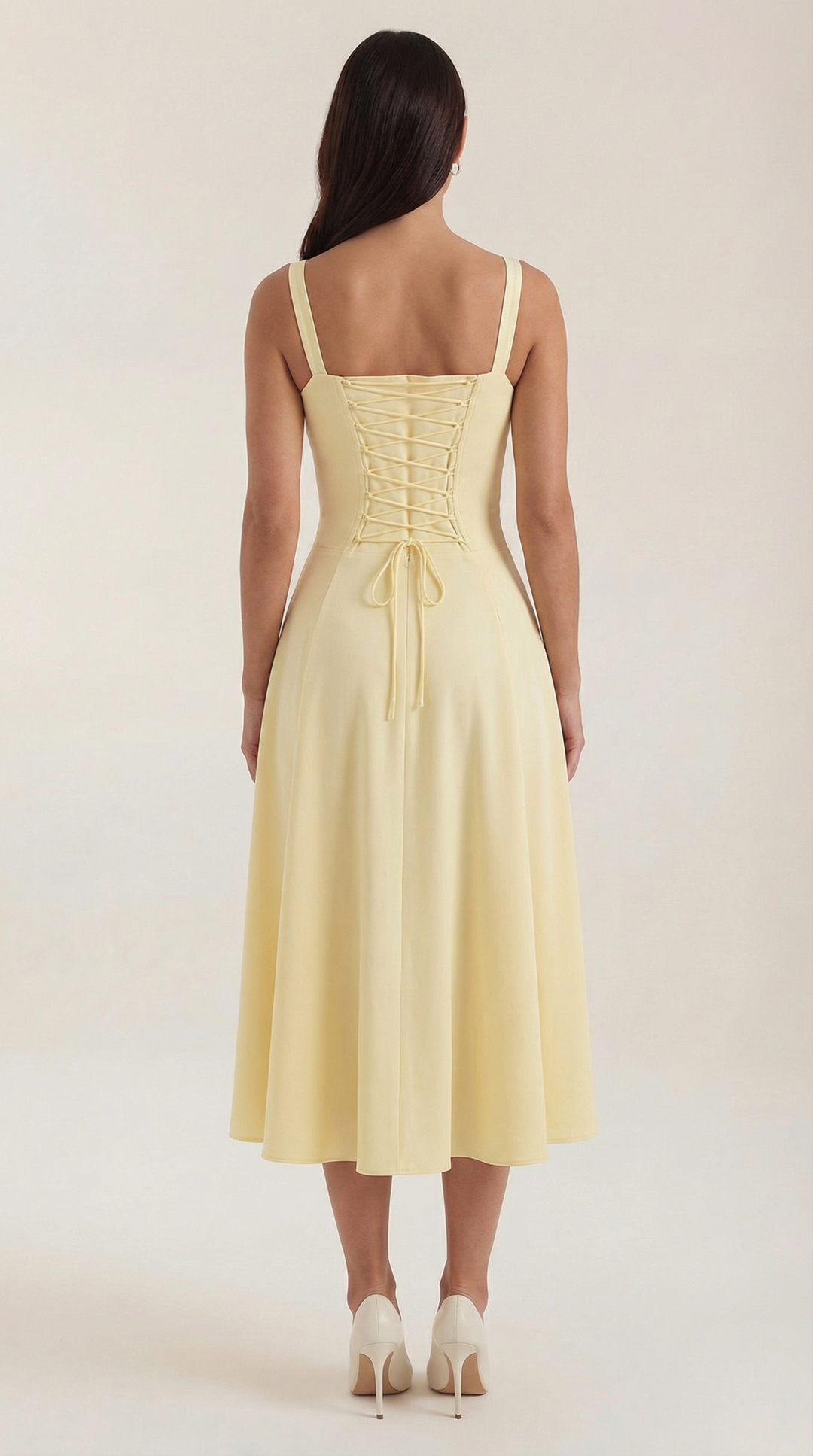 Jade Midikleid mit Schnürung
