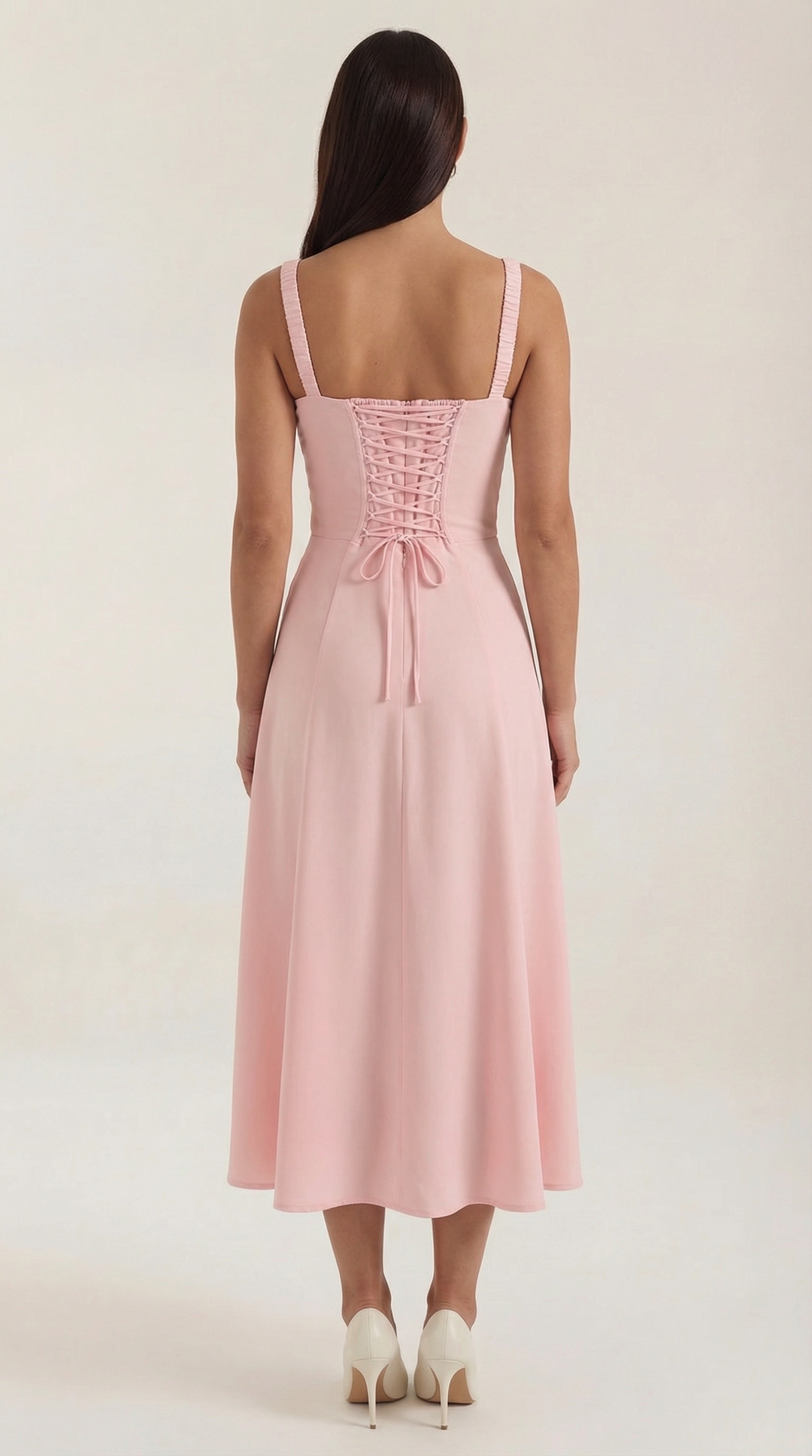 Jade Midikleid mit Schnürung