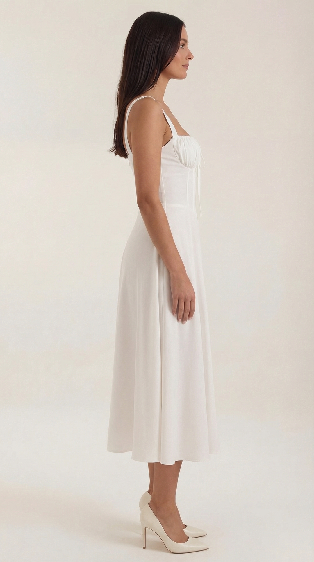 Jade Midikleid mit Schnürung