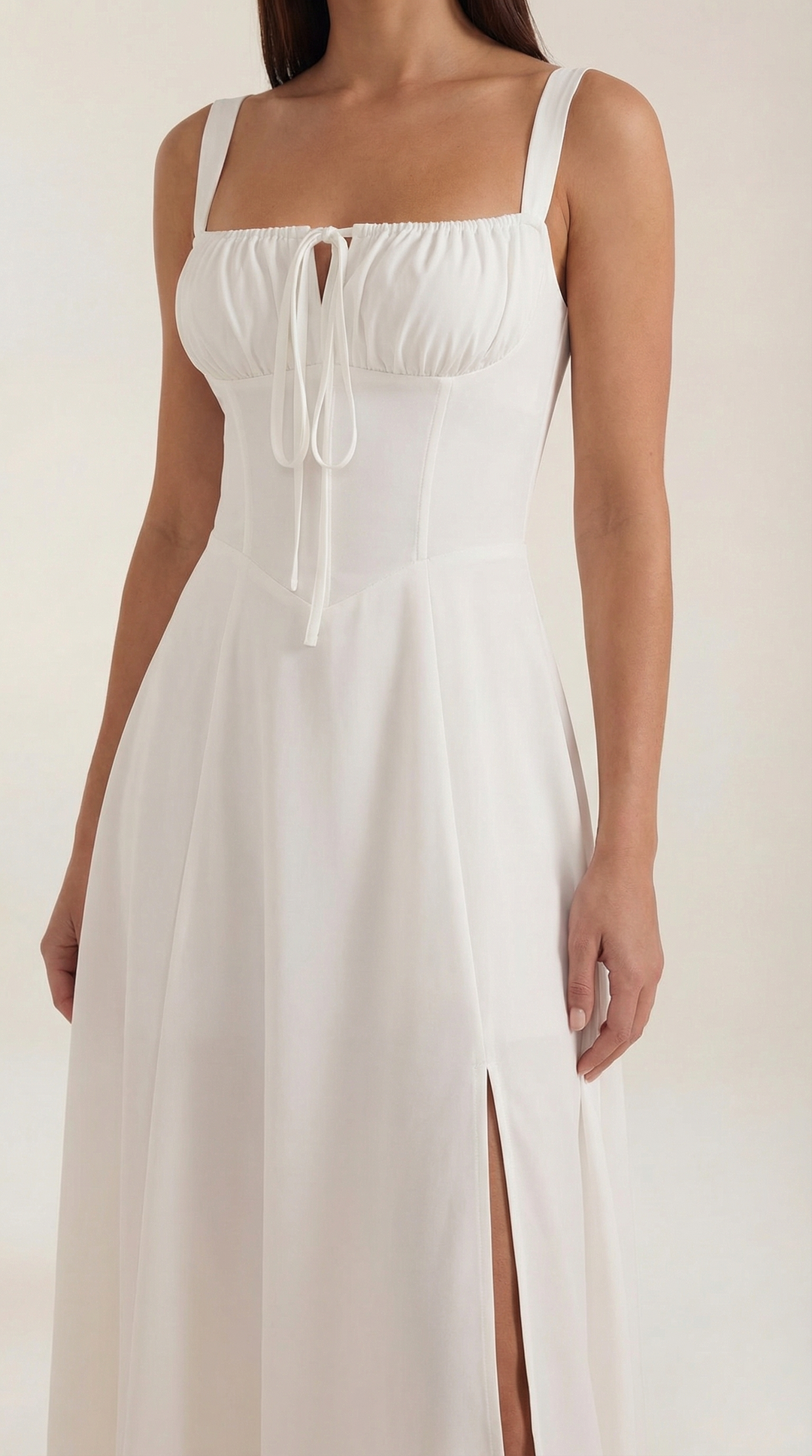 Jade Midikleid mit Schnürung