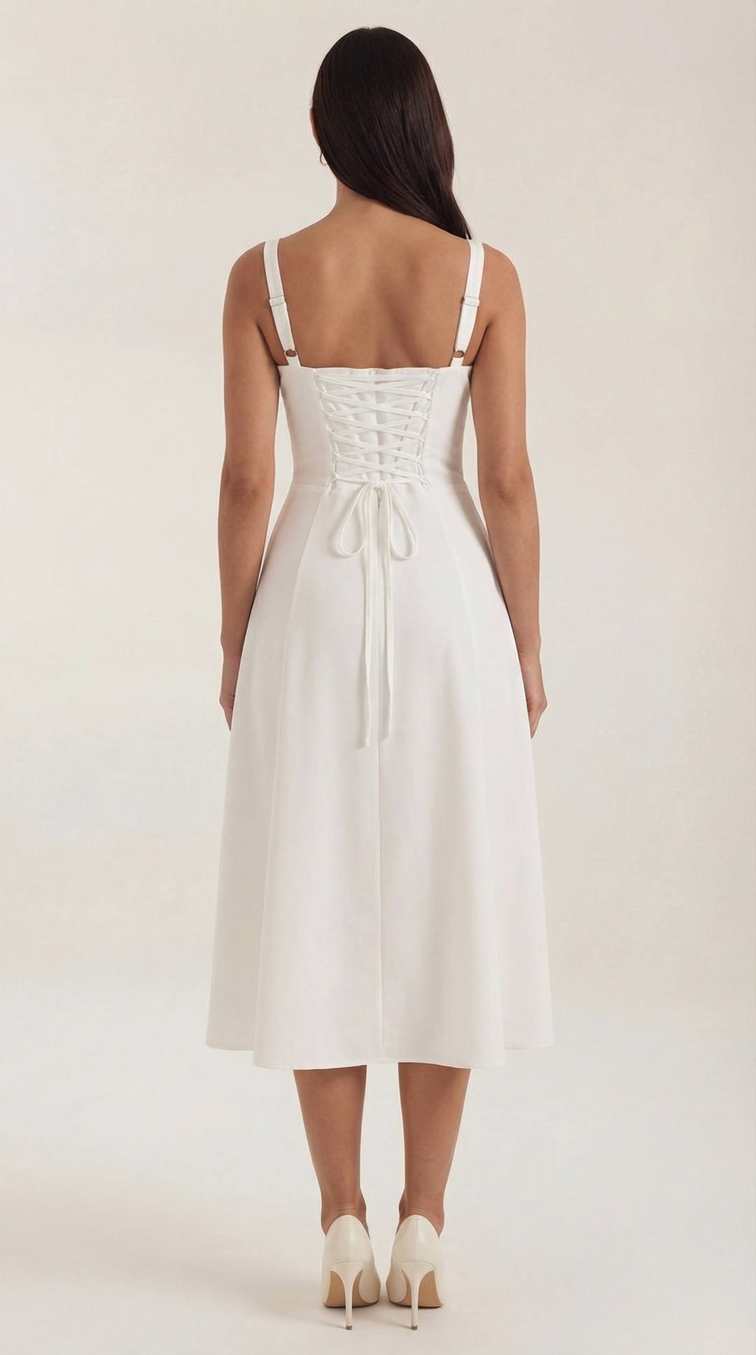 Jade Midikleid mit Schnürung