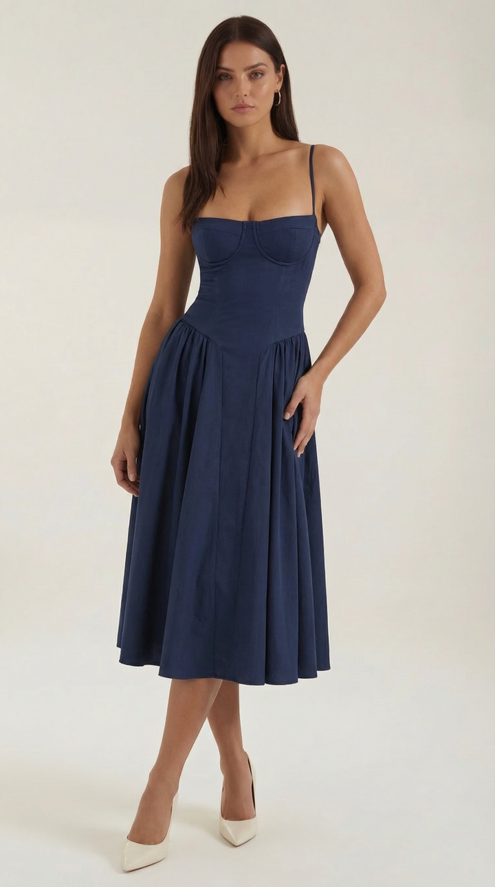 Odette Korsett-Midikleid
