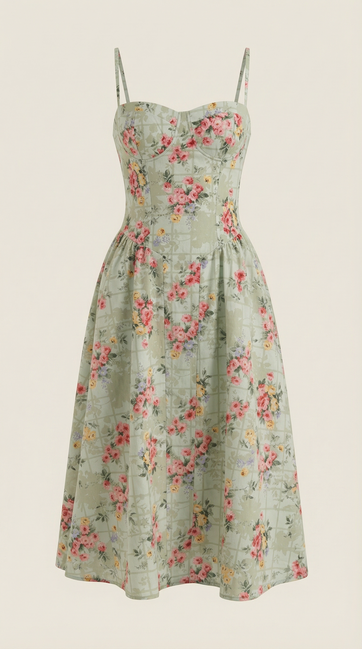Odette Korsett-Midikleid