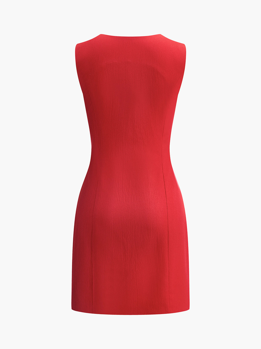 Ruby | Damen V-Ausschnitt Mini-Kleid Ärmellos Fitted Sommerkleid