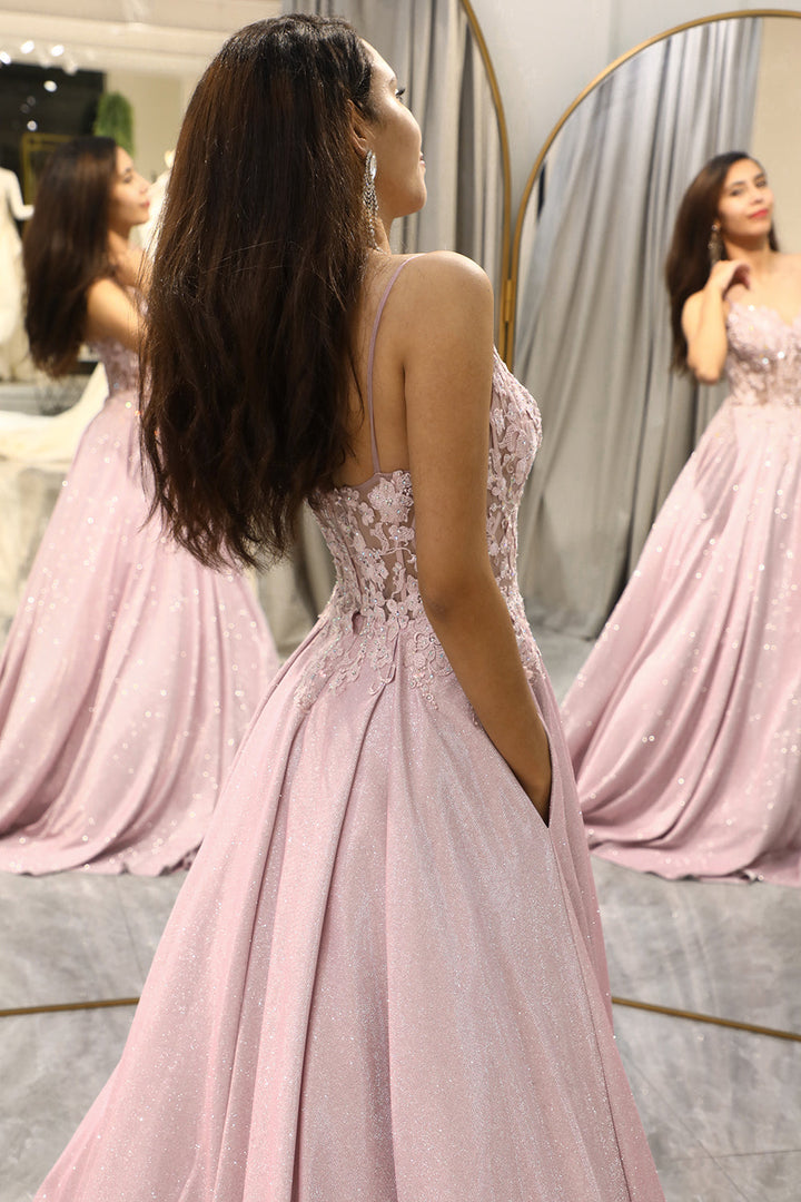 Damen Hochzeitsgast Verziertes Maxikleid