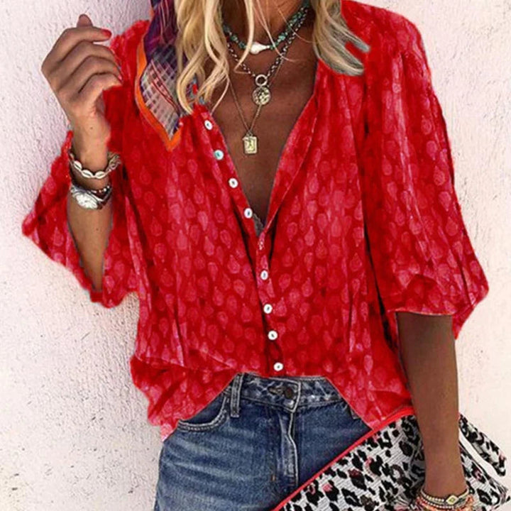 Silke - Damen Bluse mit Muster und Lockerem Schnitt