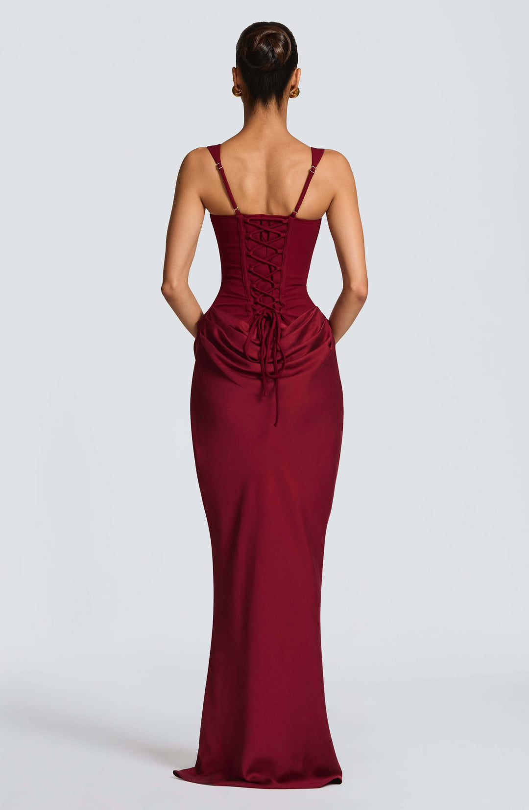 Damen Ärmelloses Bodycon Maxi Hochzeitsgastkleid