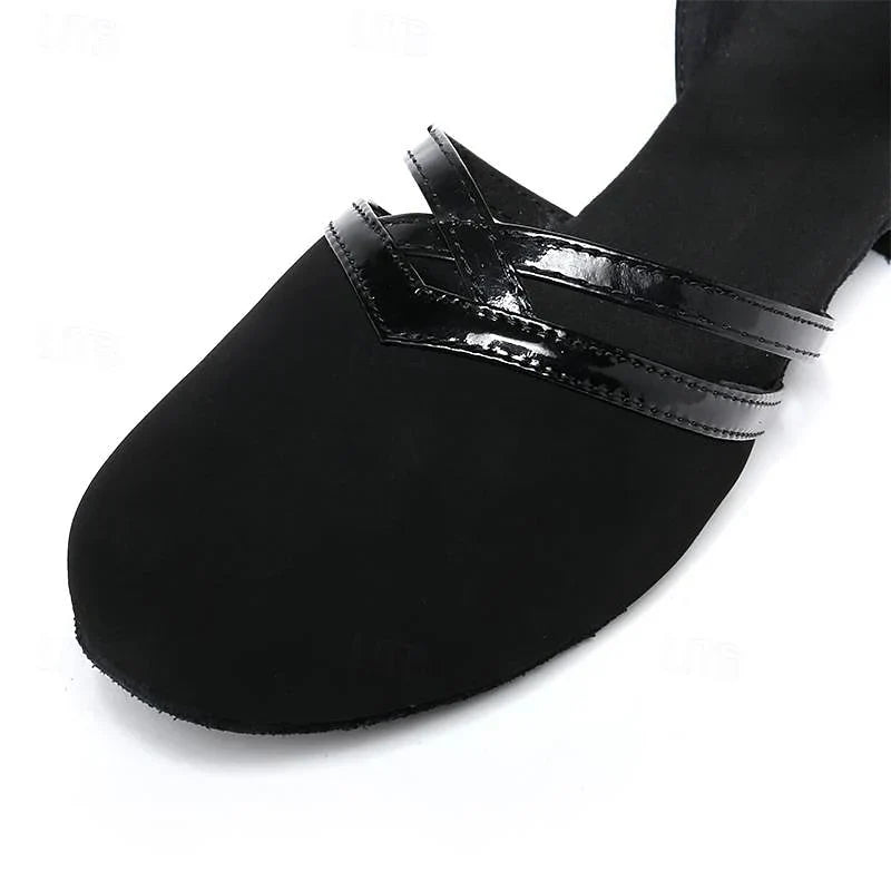 Damen Wildleder Tanzschuhe mit flacher Sohle und Schnürung