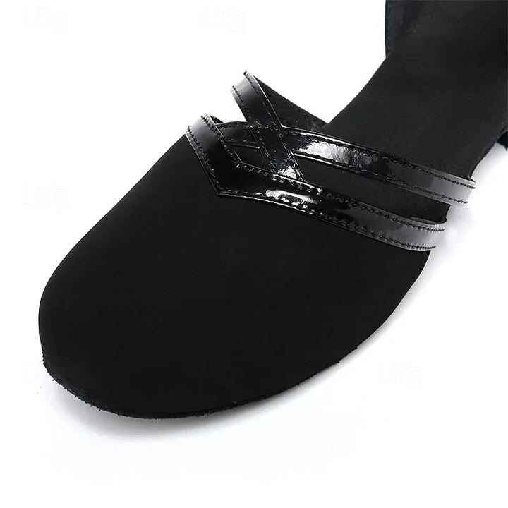 Damen Wildleder Tanzschuhe mit flacher Sohle und Schnürung